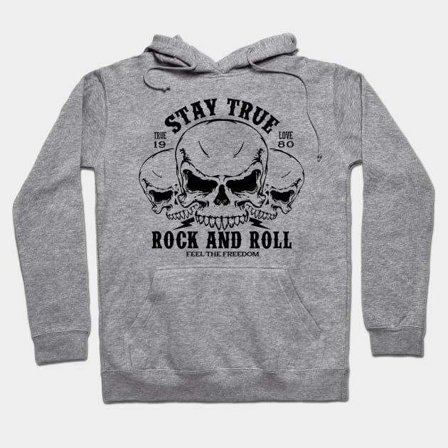 Stay true true love 1980 rock and roll feel the freedom Hoodie by mohamadbaradai